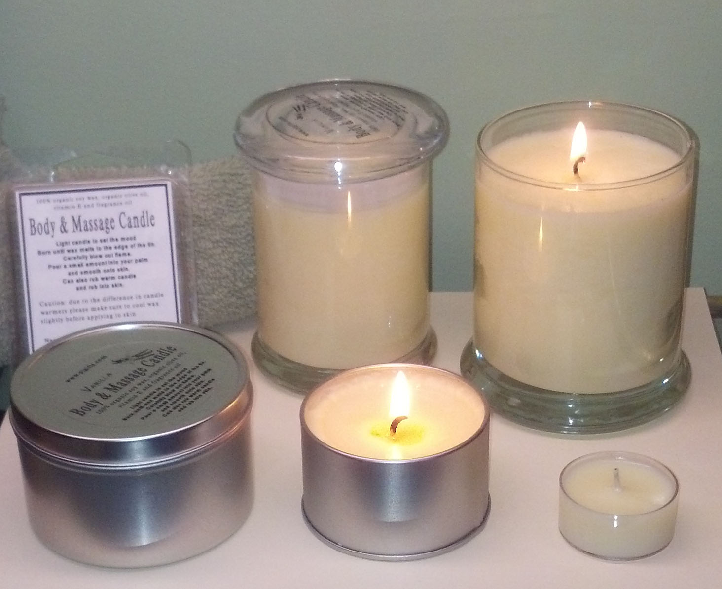unscented soy candles